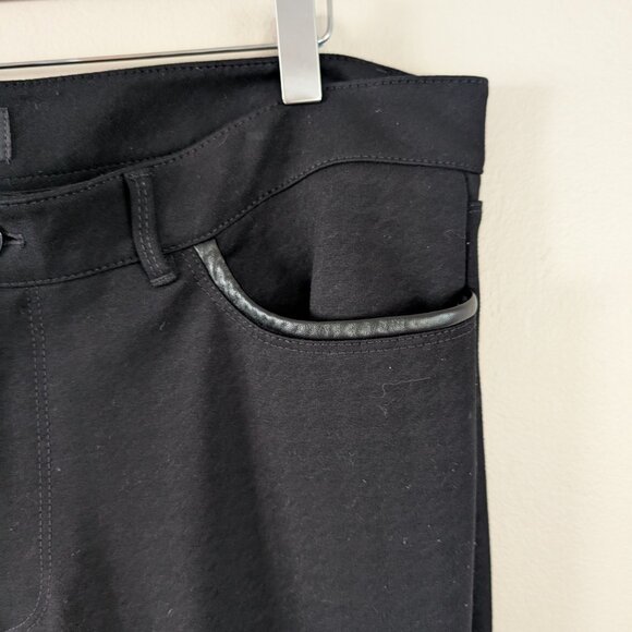 White House Black Market Black Skinny Ankle Pant Zippered Leg Houndstooth Sz 14 - Picture 11 of 16